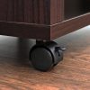 Furinno Indo 2-Tier Low Rise Tatami TV Entertainement Stand with Casters - Thumbnail Image 5