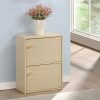 Furinno Pasir 2-Tier Bookcase w/2 Door/Round Handle - Thumbnail Image 2