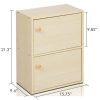 Furinno Pasir 2-Tier Bookcase w/2 Door/Round Handle - Thumbnail Image 3