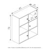 Furinno Pasir 3-Tier Shelf w/3 Door/Round Handle - Thumbnail Image 2