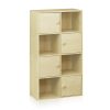 Furinno Pasir 4-Tier Shelf w/4 Door/Round Handle - Thumbnail Image 1