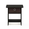 Furinno Dario End Table/ Night Stand Storage Shelf with Bin Drawer - Thumbnail Image 3