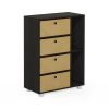 Furinno Andrey Multipurpose Storage Cabinet with Bin Drawers - Thumbnail Image 1