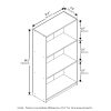 Furinno Basic 3-Tier Bookcase Storage Shelves - Thumbnail Image 2