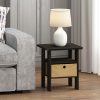 Furinno Andrey End Table Nightstand with Bin Drawer - Thumbnail Image 4