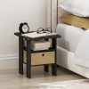 Furinno Andrey End Table Nightstand with Bin Drawer - Thumbnail Image 5