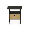 Furinno Andrey End Table Nightstand with Bin Drawer - Thumbnail Image 3