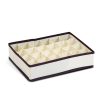 Furinno Non-Woven Fabric 4x6 Soft Storage Organizer, Ivory w/Mid Brown Trim - Thumbnail Image 1