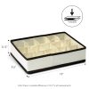 Furinno Non-Woven Fabric 3x5 Soft Storage Organizer, Ivory w/Mid Brown Trim - Thumbnail Image 2