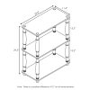 Furinno Turn-N-Tube 3-Tier Compact Multipurpose Shelf Display Rack with Classic Tube - Thumbnail Image 2