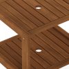 Furinno Tioman Hardwood Outdoor Mississippi Side Table with Umbrella Hole - Thumbnail Image 4