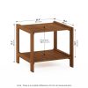 Furinno Tioman Hardwood Outdoor Mississippi Side Table with Umbrella Hole - Thumbnail Image 2