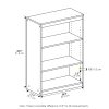 Furinno Gruen 3-Tier Bookcase with Adjustable Shelves - Thumbnail Image 2