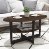 Furinno JAYA Oval Coffee Table - Thumbnail Image 6