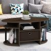 Furinno JAYA Simple Design Oval Coffee Table with Bin - Thumbnail Image 6
