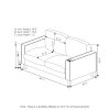 Furinno Bayonne Modern Upholstered Loveseat - Thumbnail Image 2