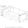 Furinno Bayonne Modern Upholstered 3-Seater Sofa - Thumbnail Image 2