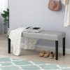 Furinno Laval Button Tufted Ottoman Bench - Thumbnail Image 4