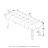 Furinno Laval Button Tufted Ottoman Bench - Thumbnail Image 2