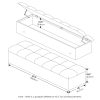 Furinno Laval Single Row Tufted Storage Ottoman Bench - Thumbnail Image 2