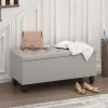 Furinno Laval Button Tufted Storage Ottoman Bench - Thumbnail Image 6