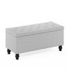 Furinno Laval Button Tufted Storage Ottoman Bench - Thumbnail Image 1