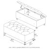 Furinno Laval Button Tufted Storage Ottoman Bench - Thumbnail Image 2