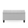 Furinno Laval Button Tufted Storage Ottoman Bench - Thumbnail Image 3