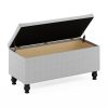 Furinno Laval Button Tufted Storage Ottoman Bench - Thumbnail Image 4