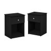 Furinno Lucca Nightstand with One Drawer - Thumbnail Image 1