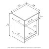Furinno Lucca Nightstand with One Drawer - Thumbnail Image 2