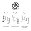 Furinno Riau No Tool Metal Frame Console Table - Thumbnail Image 7