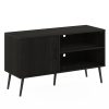 Furinno Claude Mid Century Style TV Stand with Wood Legs - Thumbnail Image 1