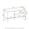 Furinno Claude Mid Century Style TV Stand with Wood Legs - Thumbnail Image 2