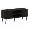 Furinno Claude Mid Century Style TV Stand with Wood Legs - Thumbnail Image 1