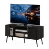 Furinno Claude Mid Century Style TV Stand with Wood Legs - Thumbnail Image 5