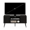 Furinno Claude Mid Century Style TV Stand with Wood Legs - Thumbnail Image 6