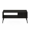 Furinno Claude Mid Century Style Coffee Table with Wood Legs - Thumbnail Image 3