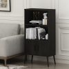 Furinno Claude Mid Century Style Accent Cabinet with Wood Legs - Thumbnail Image 7