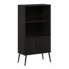 Furinno Claude Mid Century Style Accent Cabinet with Wood Legs - Thumbnail Image 1