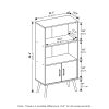 Furinno Claude Mid Century Style Accent Cabinet with Wood Legs - Thumbnail Image 2