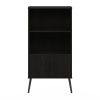 Furinno Claude Mid Century Style Accent Cabinet with Wood Legs - Thumbnail Image 3