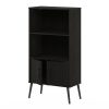 Furinno Claude Mid Century Style Accent Cabinet with Wood Legs - Thumbnail Image 4