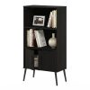 Furinno Claude Mid Century Style Accent Cabinet with Wood Legs - Thumbnail Image 5