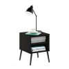 Furinno Claude Mid Century Style End Table with Wood Legs - Thumbnail Image 4