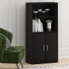 Furinno Pasir Storage Cabinet with 2 Open Shelves and 2 Doors - Thumbnail Image 7