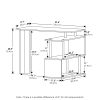 Furinno Moore L-Shape Computer Desk with 3-Tier Shelves - Thumbnail Image 1