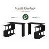Furinno Moore L-Shape Computer Desk with 3-Tier Shelves - Thumbnail Image 2