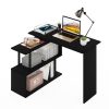 Furinno Moore L-Shape Computer Desk with 3-Tier Shelves - Thumbnail Image 7