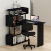 Furinno Moore L-Shape Computer Desk with 5-Tier Shelves - Thumbnail Image 9